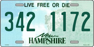 NH license plate 3421172