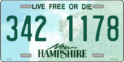 NH license plate 3421178