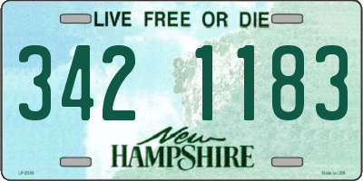 NH license plate 3421183