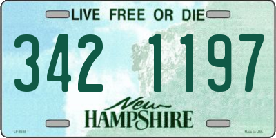 NH license plate 3421197