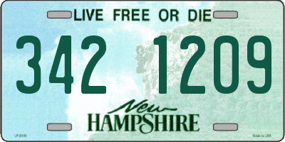 NH license plate 3421209