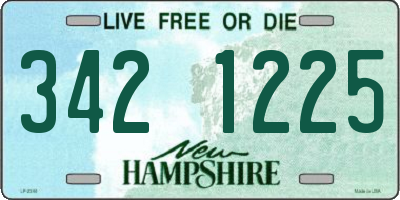 NH license plate 3421225