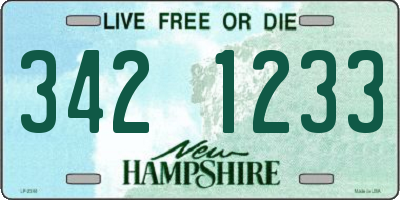 NH license plate 3421233