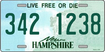 NH license plate 3421238