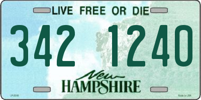 NH license plate 3421240