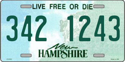 NH license plate 3421243