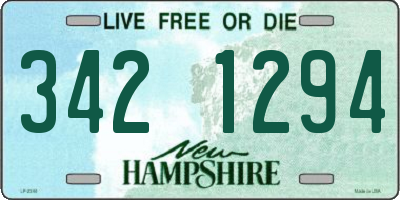 NH license plate 3421294