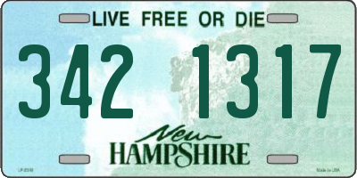 NH license plate 3421317