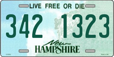 NH license plate 3421323