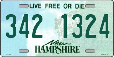 NH license plate 3421324