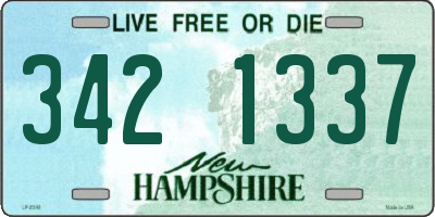 NH license plate 3421337