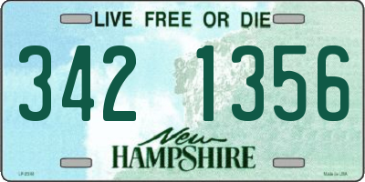 NH license plate 3421356