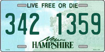 NH license plate 3421359
