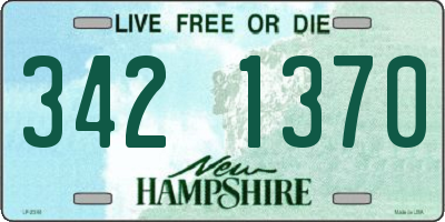 NH license plate 3421370