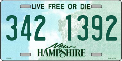 NH license plate 3421392