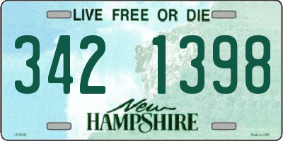 NH license plate 3421398