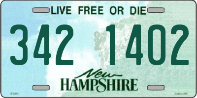 NH license plate 3421402