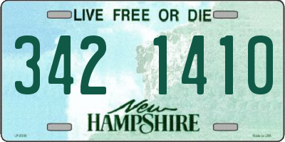NH license plate 3421410