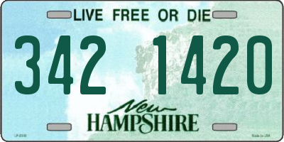 NH license plate 3421420
