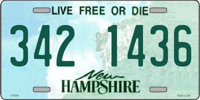 NH license plate 3421436
