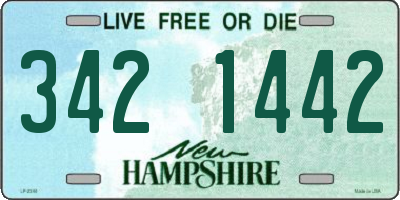NH license plate 3421442