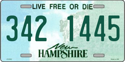 NH license plate 3421445