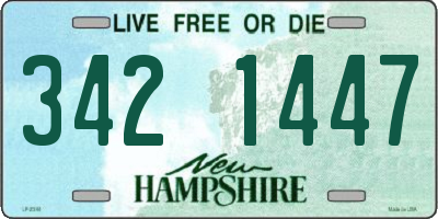NH license plate 3421447