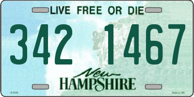 NH license plate 3421467