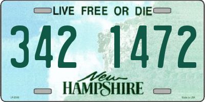 NH license plate 3421472