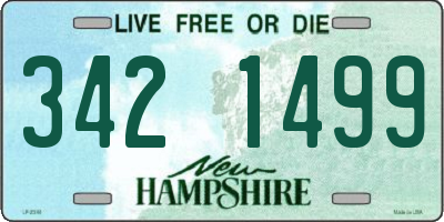 NH license plate 3421499