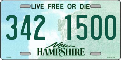 NH license plate 3421500