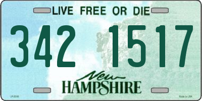 NH license plate 3421517