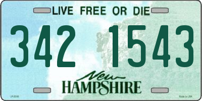NH license plate 3421543