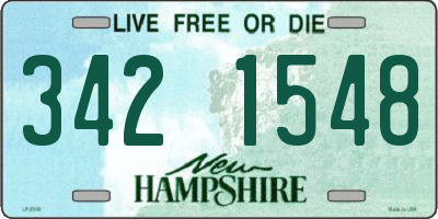 NH license plate 3421548