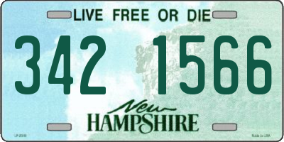 NH license plate 3421566