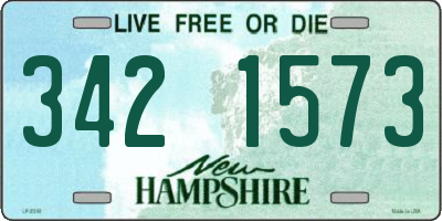 NH license plate 3421573