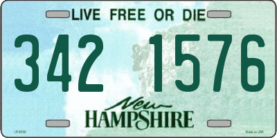 NH license plate 3421576