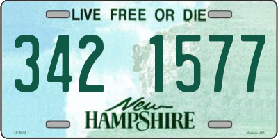 NH license plate 3421577