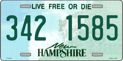 NH license plate 3421585