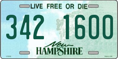 NH license plate 3421600