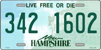 NH license plate 3421602