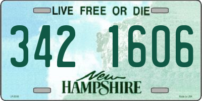 NH license plate 3421606