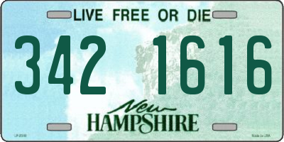 NH license plate 3421616
