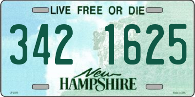 NH license plate 3421625