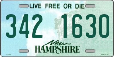 NH license plate 3421630