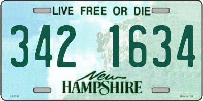 NH license plate 3421634