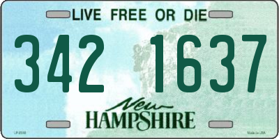 NH license plate 3421637