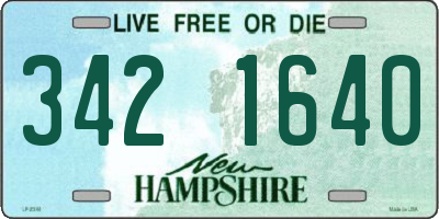 NH license plate 3421640