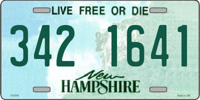 NH license plate 3421641
