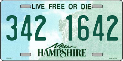 NH license plate 3421642